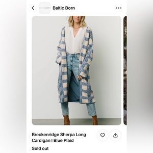 Baltic Born Breckenridge Sherpa Long Cardigan 💙